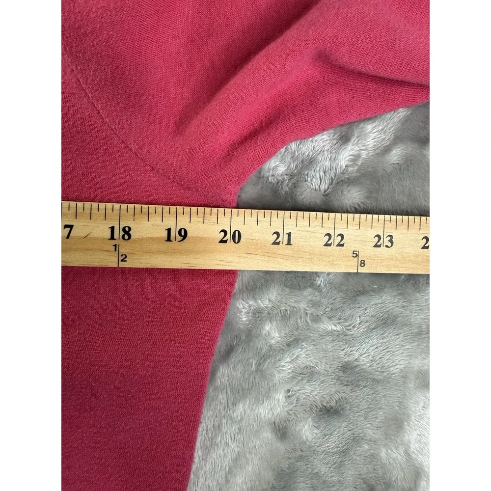 True Religion Silicone Tape PO Hot Pink Pullover Zip Up Hoodie Horseshoe Logo L